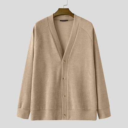Men’s Vintage-Style V-Neck Cardigan