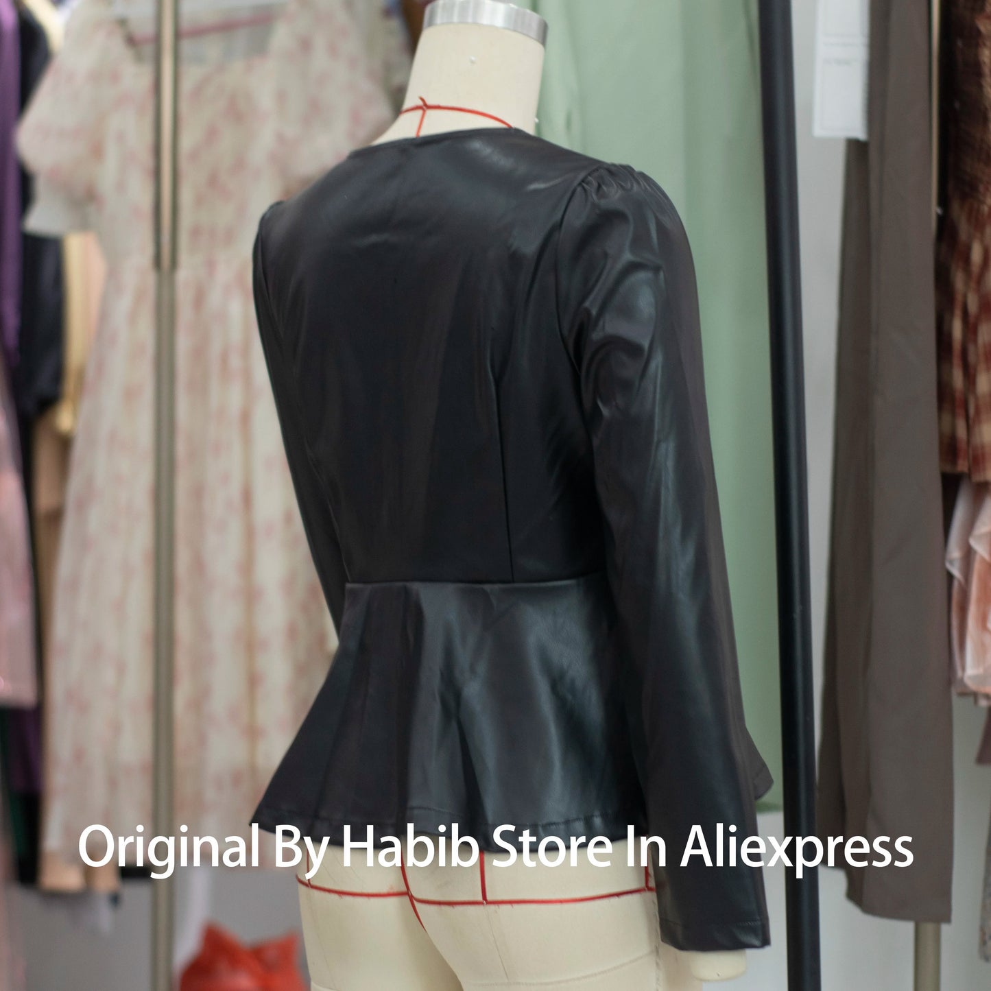 Vintage PU Leather Bomber Jacket