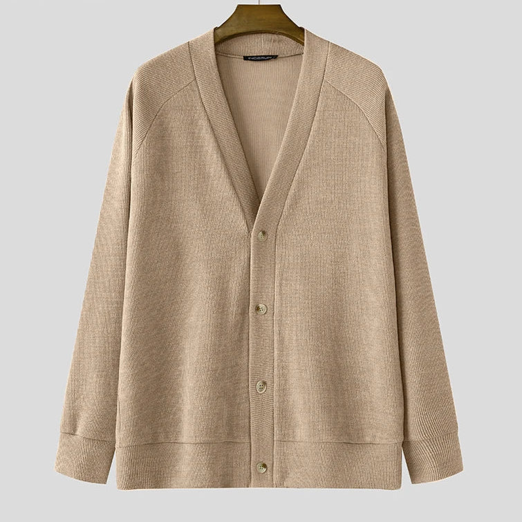 Men’s Vintage-Style V-Neck Cardigan