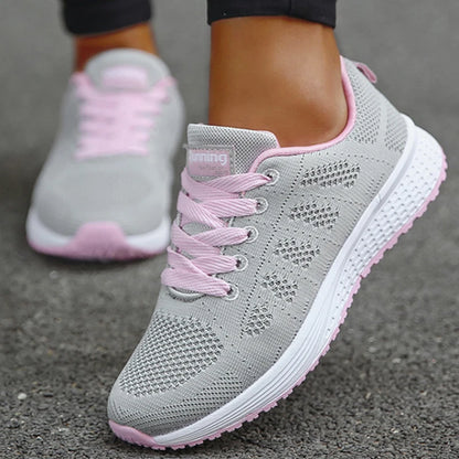 Pair of Women's Lace-Up Casual Sneakers