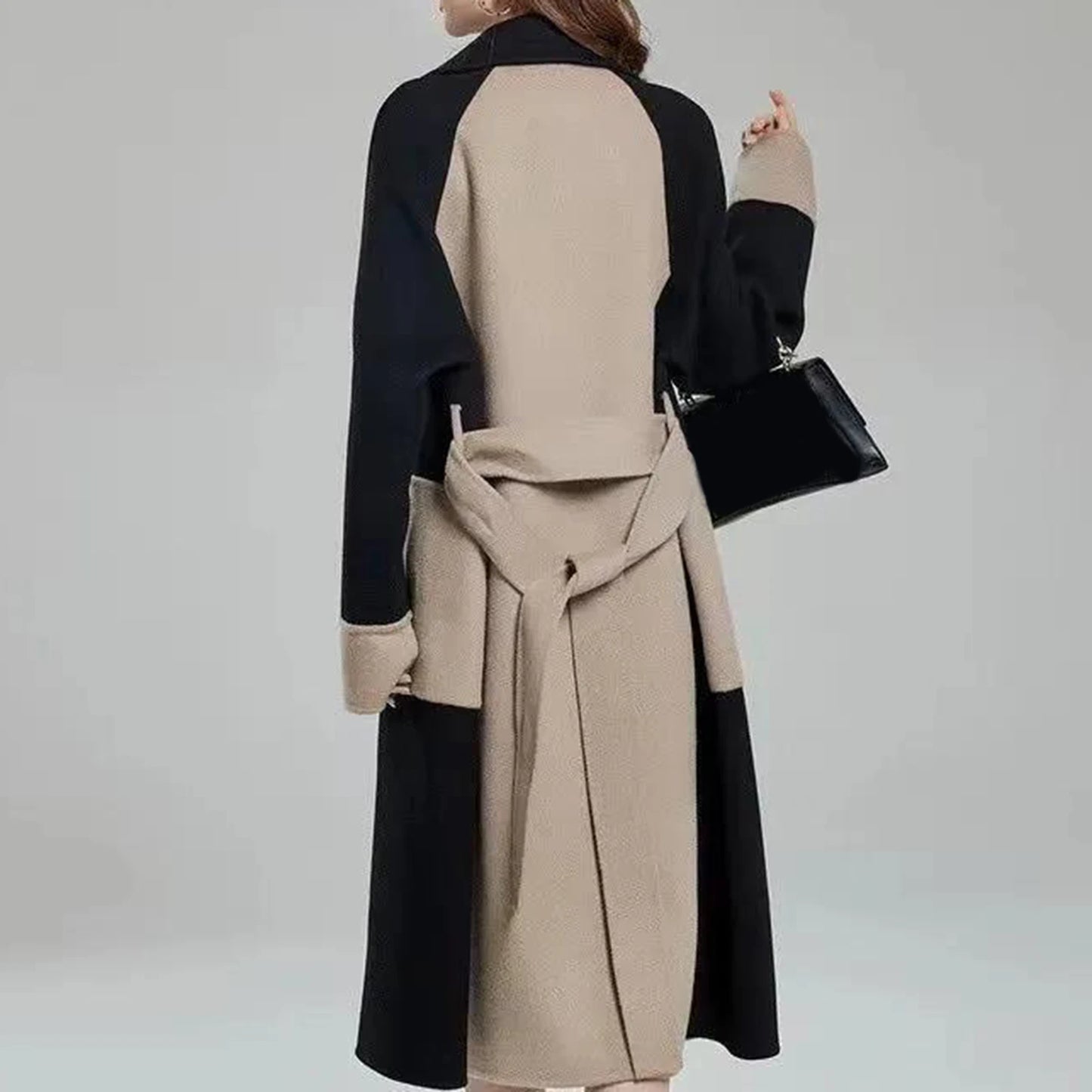 Women’s Color Matching Wool Coat
