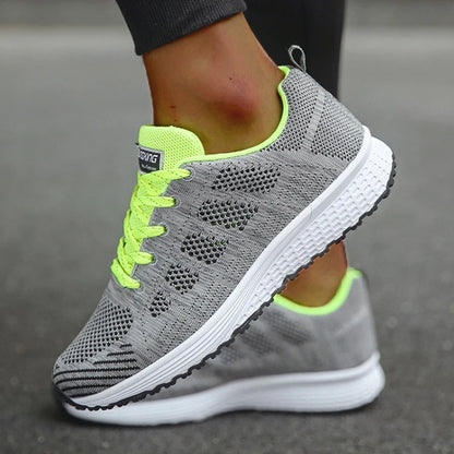 Pair of Women's Lace-Up Casual Sneakers