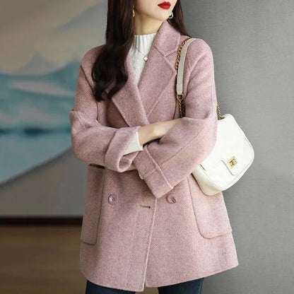 Double-Breasted Woolen Coat