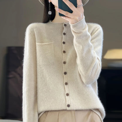 New Merino Wool Sweater Cardigan