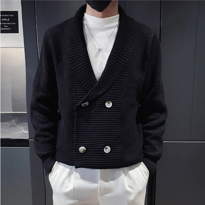 Men’s Double-Breasted V-Neck Cardigan