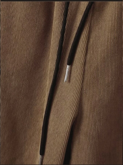 Men’s Solid Color Corduroy 2-piece set