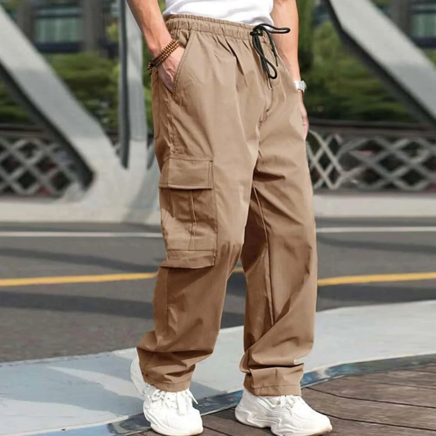 Men’s Loose Straight-Leg Casual Pants