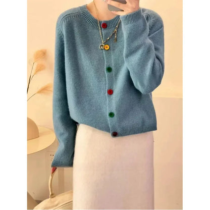 Women's Colorful Button Knitwear Cardigan