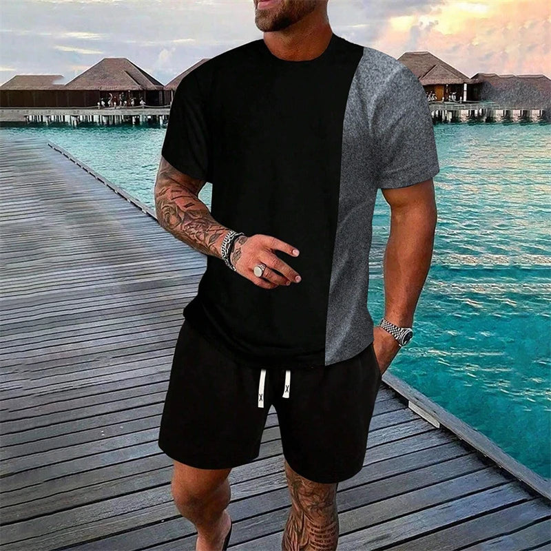 Simple Cross Printed Short-Sleeved T-Shirt