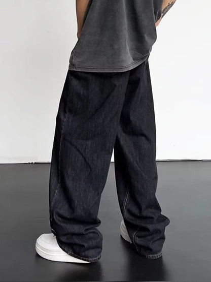 Men’s Hip-Hop Distressed Patchwork Jeans