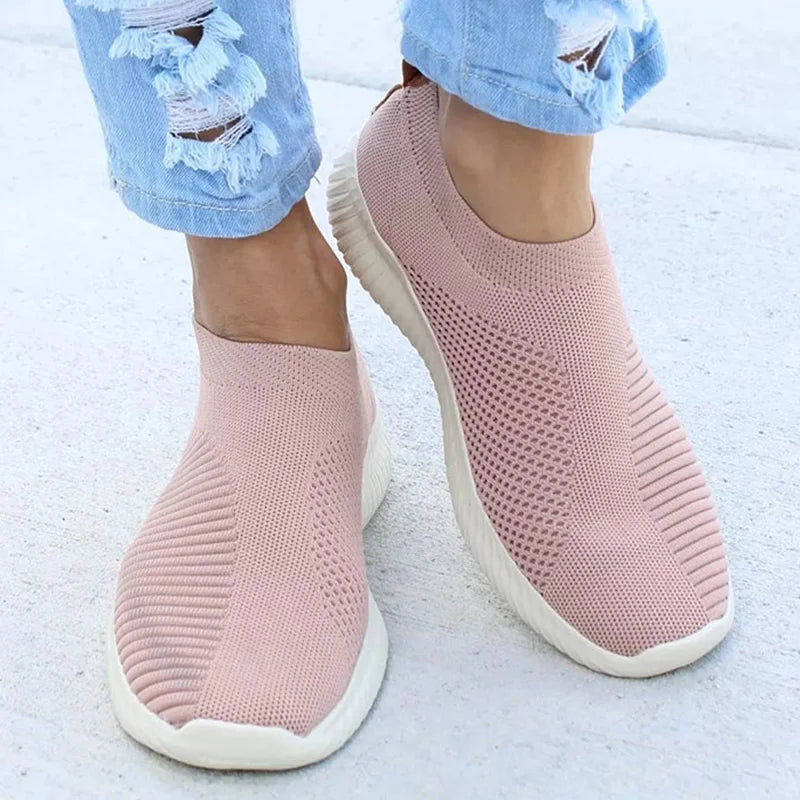 Pair of Women's Slip-On Casual Sneakers