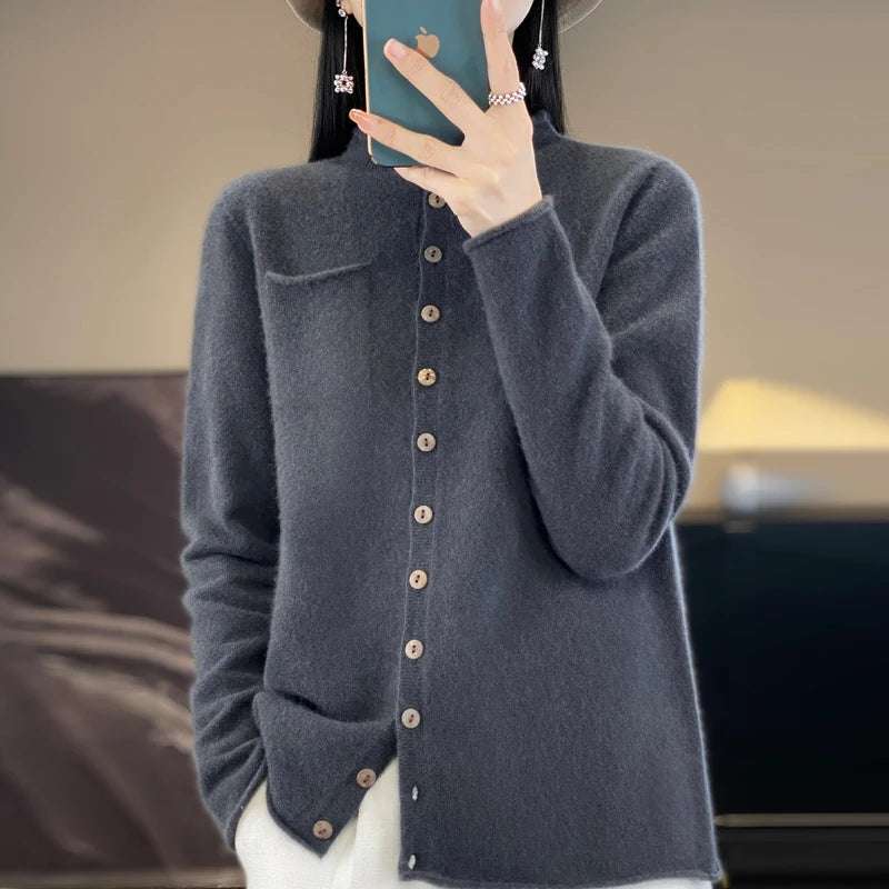 New Merino Wool Sweater Cardigan