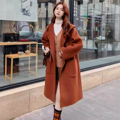 Women’s Color Matching Wool Coat