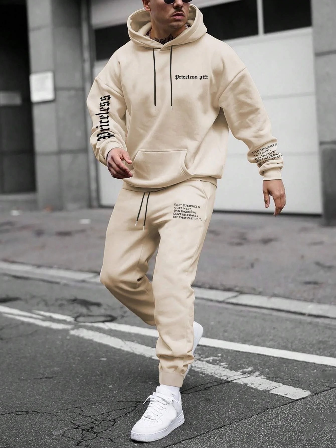 Men Autumn Winter Drawstring Tracksuit