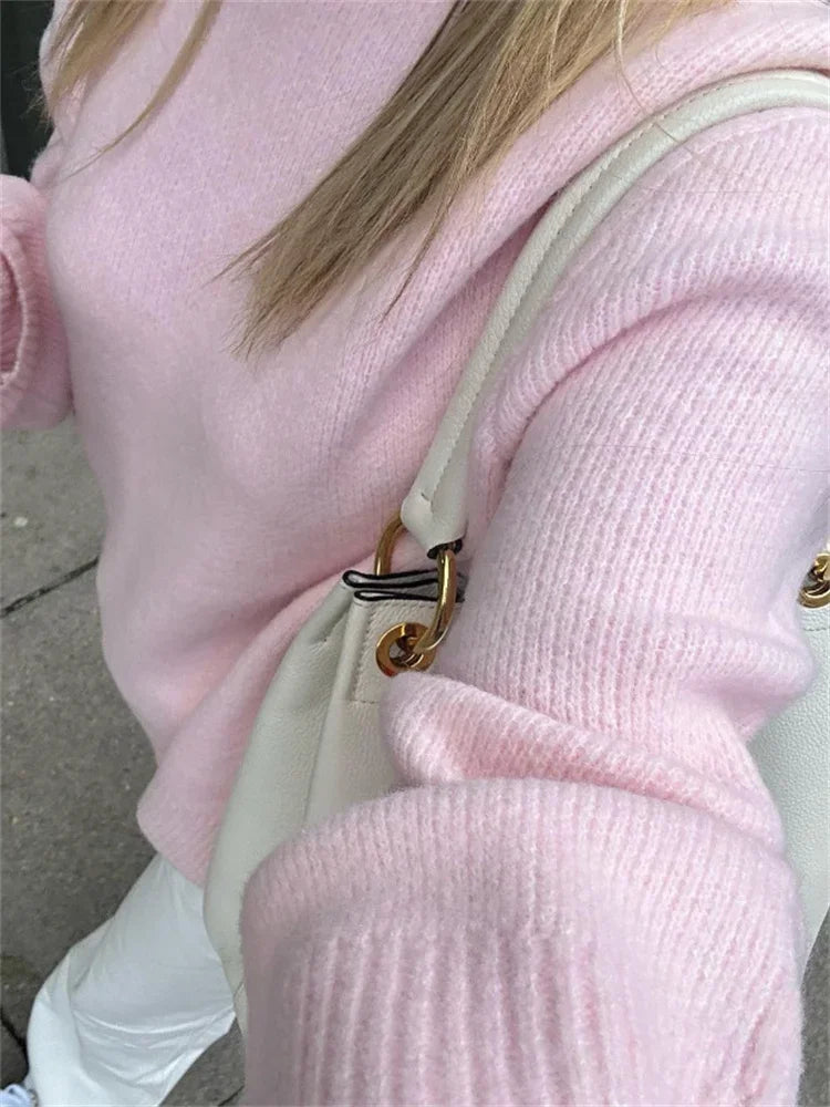 Women's Patchwork Knit Sweater Pullover