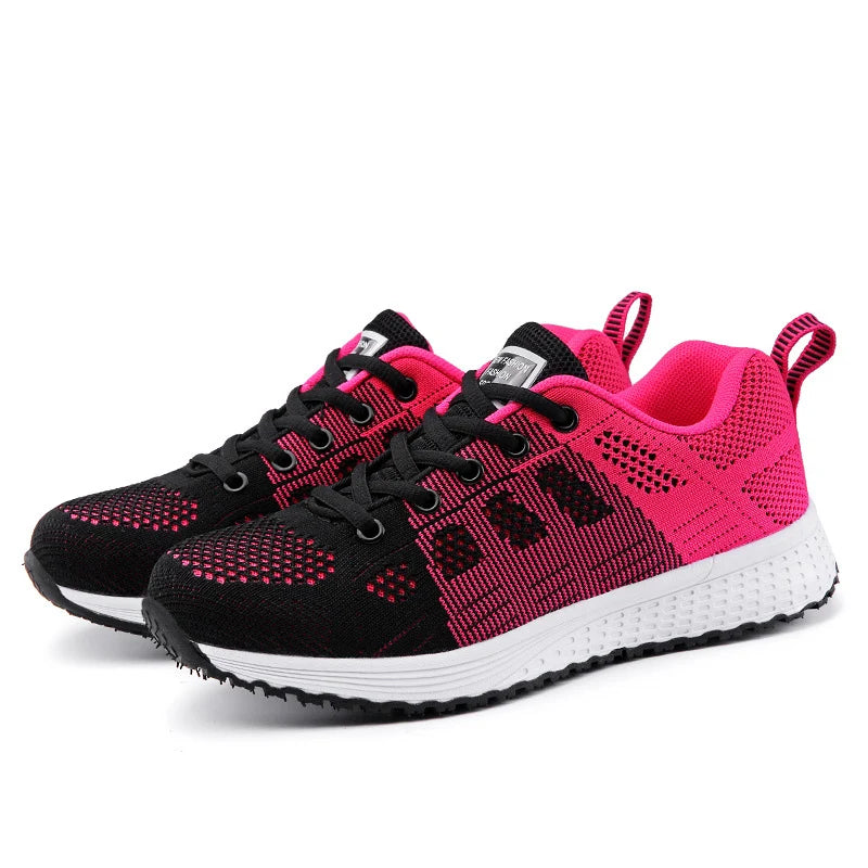 Pair of Women's Lace-Up Casual Sneakers