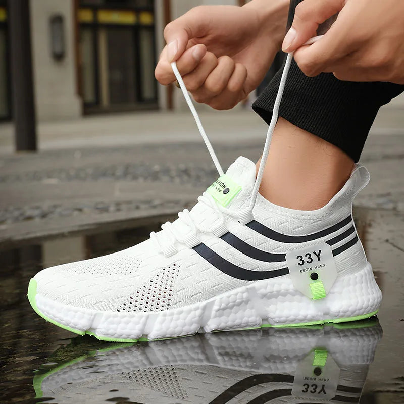 Pair of Men’s Breathable Classic Running Sneakers