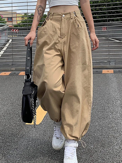 Y2K Khaki Oversized Cargo Pants