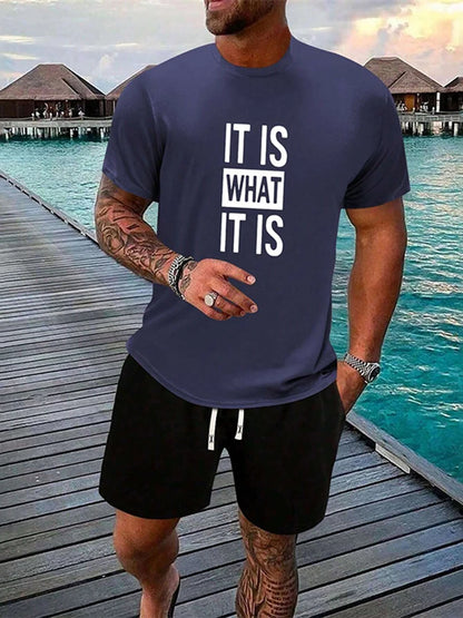 Simple Cross Printed Short-Sleeved T-Shirt