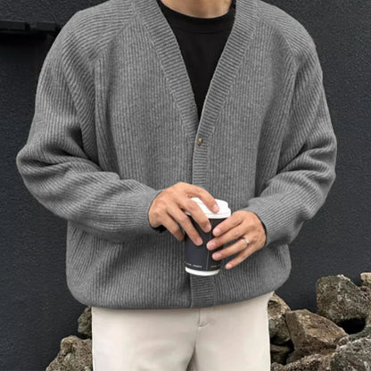 Men’s Vintage-Style V-Neck Cardigan