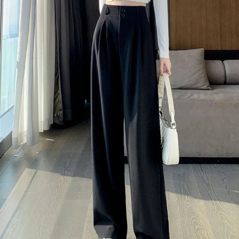 Elegant Wide-Leg High-Waist Pants