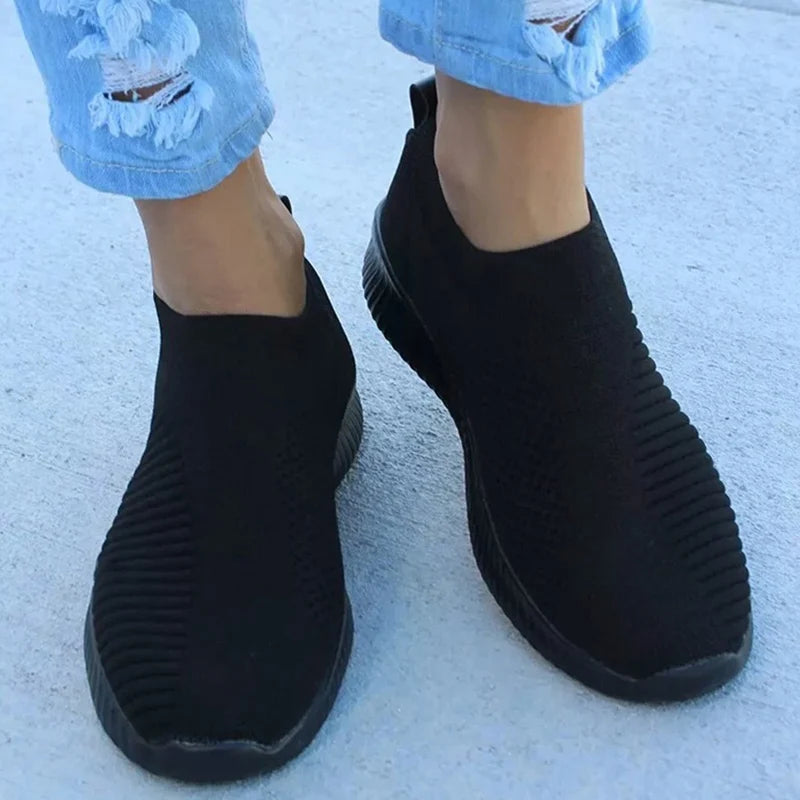 Pair of Women's Slip-On Casual Sneakers