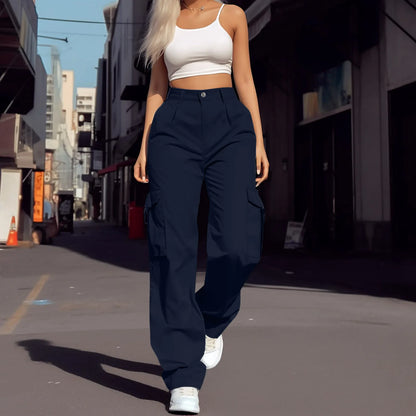Women’s High-Waist Cargo Parachute Pants