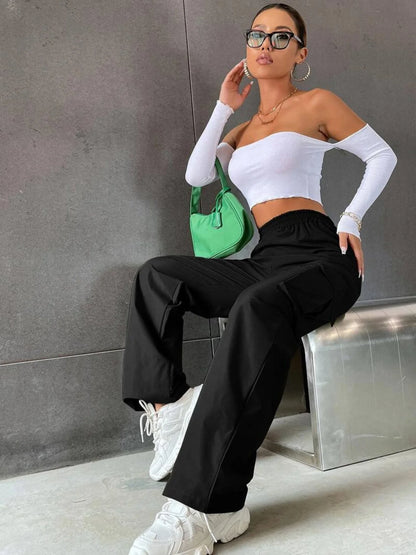 Women's Wide-Leg Cargo Pants