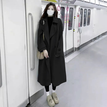 Women’s Color Matching Wool Coat