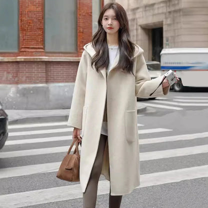 Women’s Color Matching Wool Coat