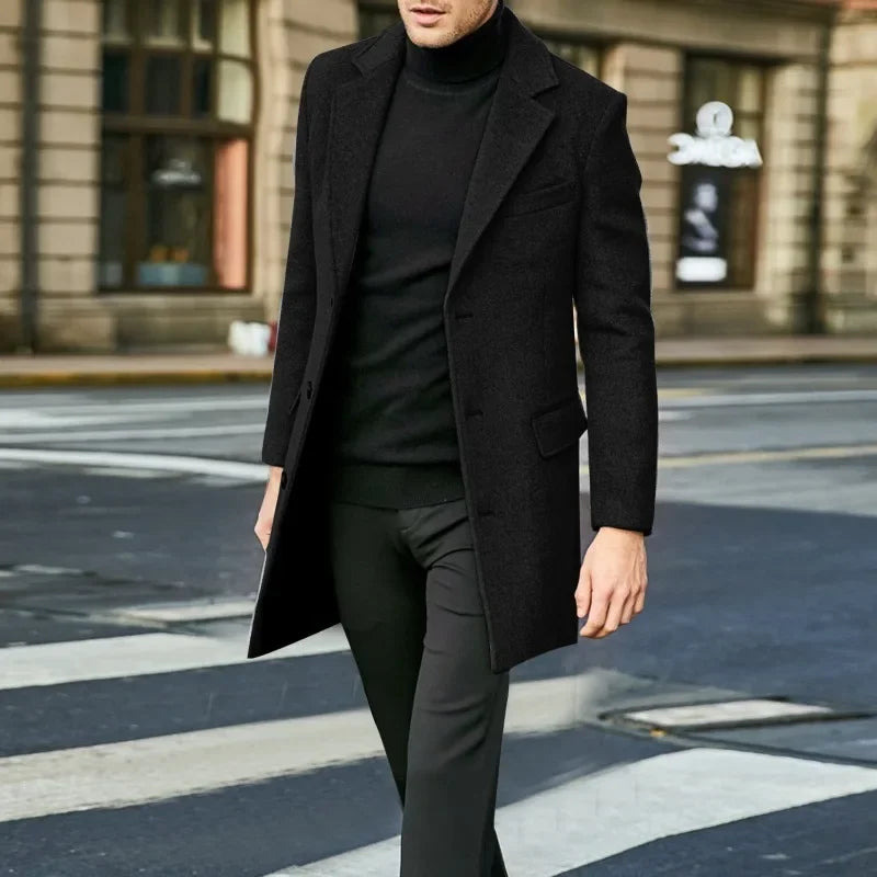 Men’s British Woolen Windbreaker Coat