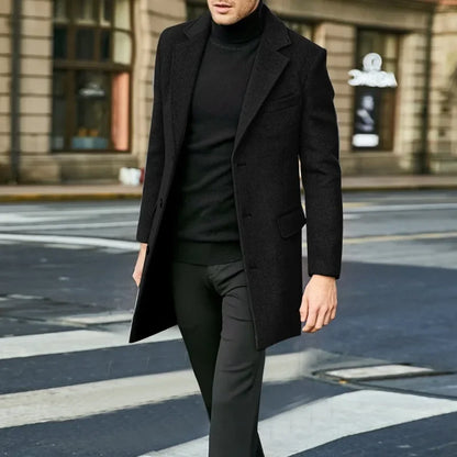 Men’s British Woolen Windbreaker Coat