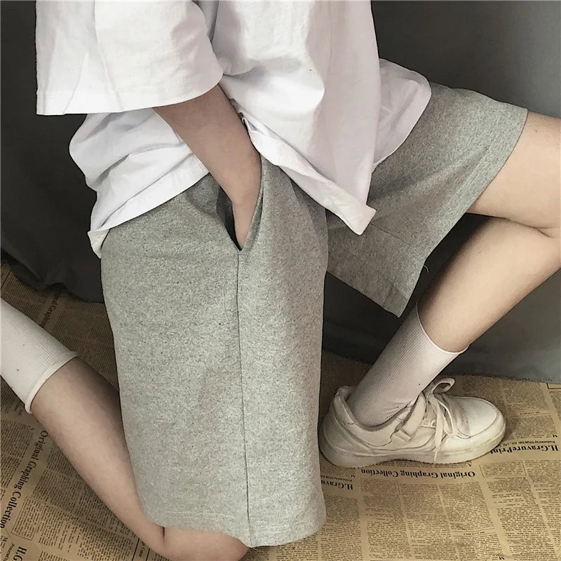 Women's Summer Gray Wide-Leg Shorts