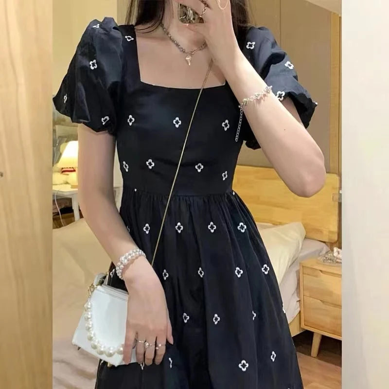 Elegant Floral Print Midi Dress