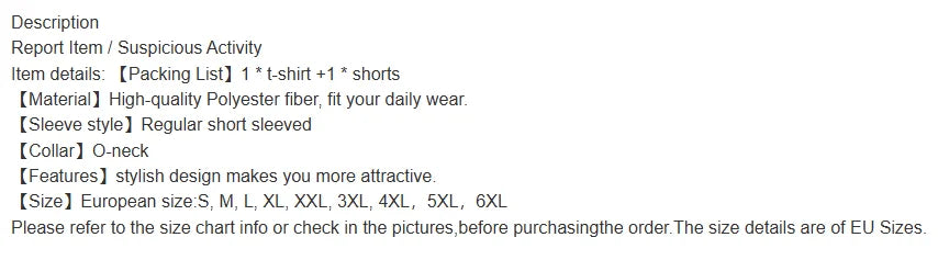 Men’s 3D Print Summer Sportswear Set